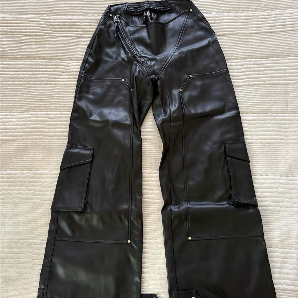 RUVE AMAJ pants, size medium, leather pants with dust bag NWT